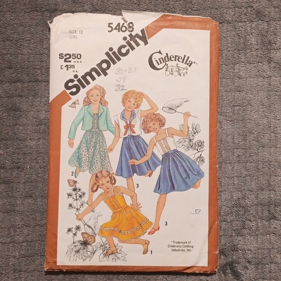 1982 Girls Cinderella Simplicity Pattern Size 12, Vintage Sundress & Jacket - Picture 2 of 8
